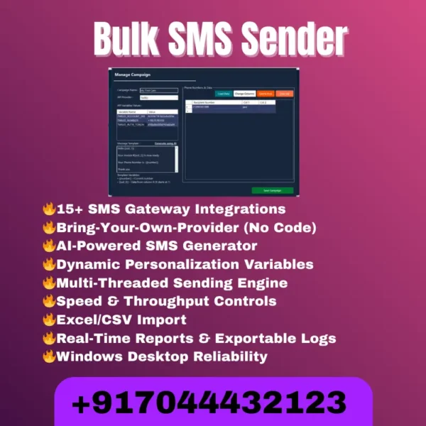 Bulk SMS Sender For Windows