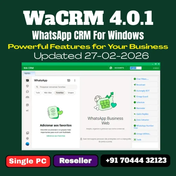 WaCRM v4.0.1 Windows WhatsApp CRM Tool