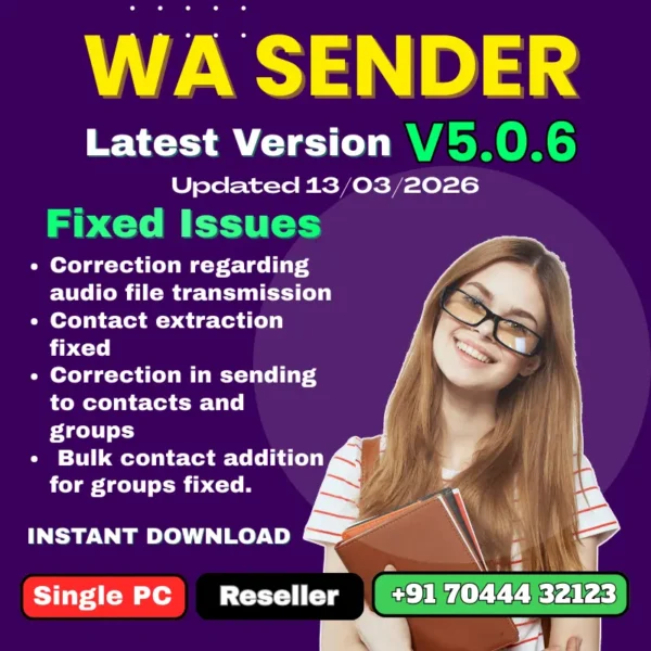 WA Sender 5.0.6 Reseller Plan